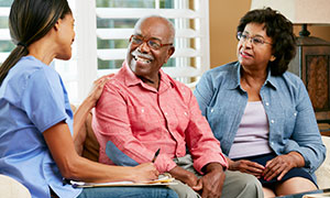 Older Couple in a Consultation, Life Insurance Coverage in Chicago, IL