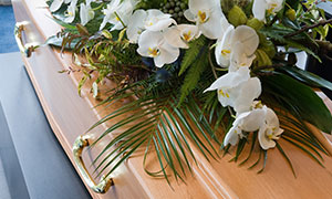 Casket with Flowers, Funeral and Burial Insurance in Chicago, IL